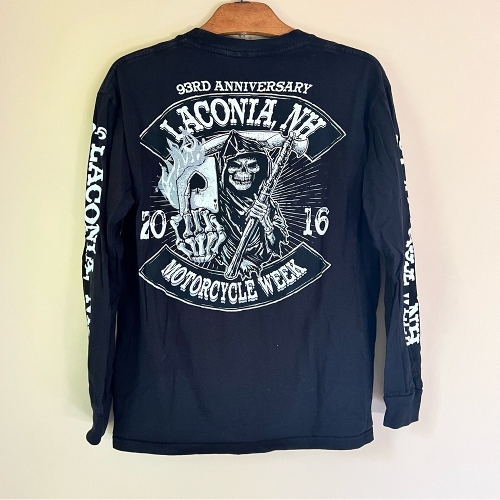 Laconia NH Motorcycle Week 2016 Long Sleeve T Shirt - Picture 4 of 4